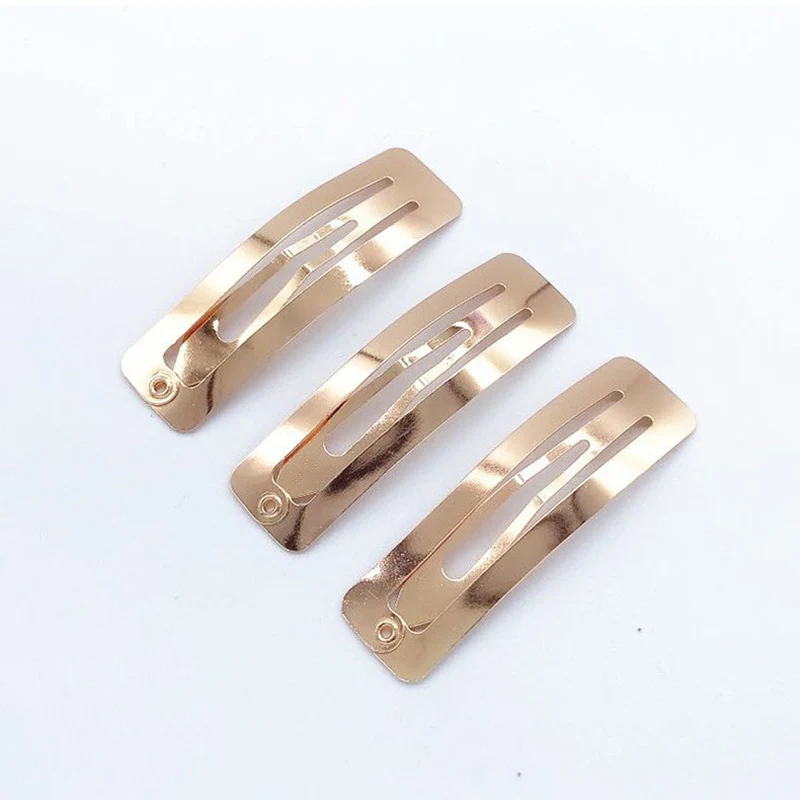 100 Stück Metall-Haarspangen – 5 Cm, Silber, Rechteckig, Dünn & Fein Für Pony, DIY & Haarschmuck