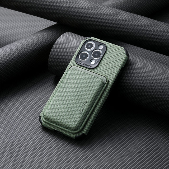 suitable for iPhone13Pro mobile phone case back sticker Magsafe magnetic card bag fiber pattern Apple 12 card sleeve