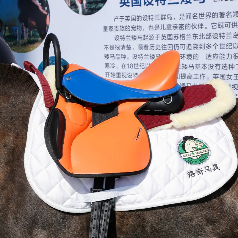 Cavassion Equestrian horse riding Saddle Kids  matching complete set saddle pad gag bit stirrups reins riding horses8201005 saddle horse harness multi color small pony water reins mouth chews full set of horse halter fine riding equestrian supplies