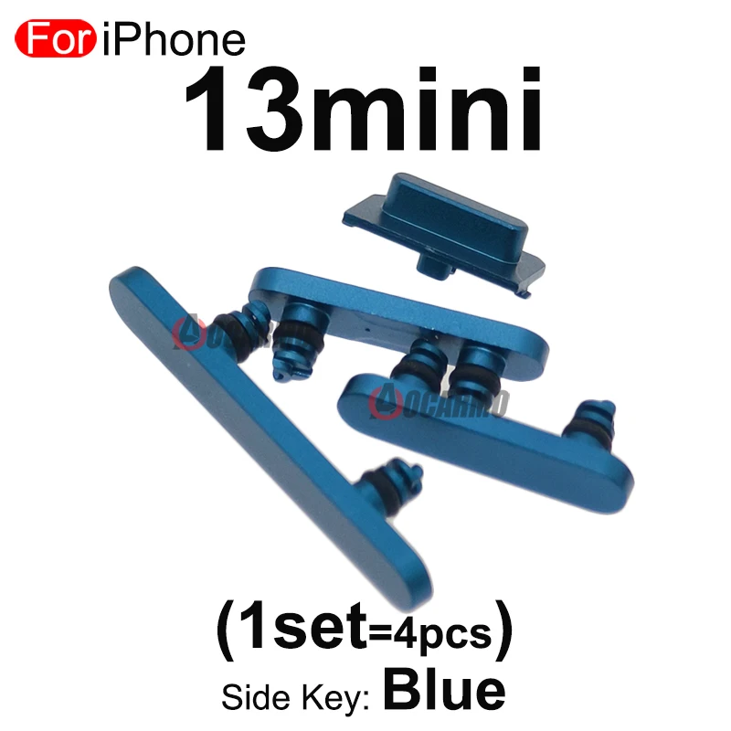 Aocarmo Apple iPhone 13mini Side Key Power On Off Volume Mute Buttons Replacement Parts