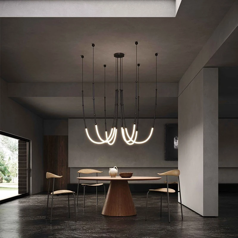

Retro LED Alloy Minimalism Designer Lustre Hanging Lamps For Ceiling Pendant Light Suspension Luminaire Lampen For Dinning Table