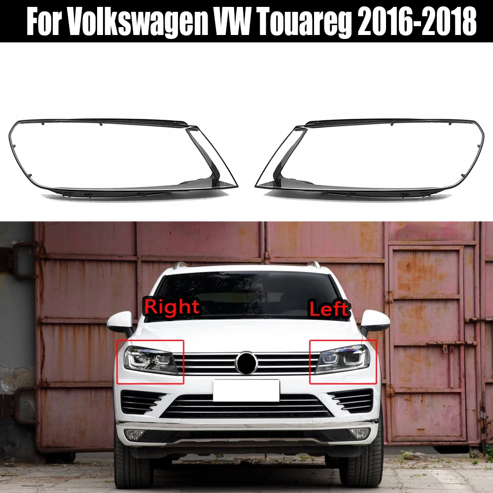 

For Volkswagen VW Touareg 2016 2017 2018 Transparent Headlight Cover Lampshade Shell Headlamp Housing Durable Lens Plexiglass