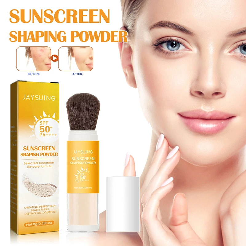 

Sunscreen Loose Powder SPF50 Sunblock Skin Protective Waterproof Invisible Pore Solar Blocker Brighten Oil Control Makeup Powder