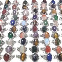 New Style Oval Natural Stone Rings 50pcs/lot For Women Fashion Rings 1