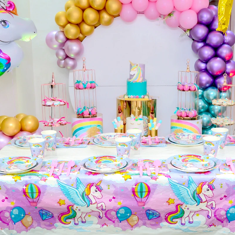 16 Bolsas De Papel Unicornio Dulces Decoracion Para Fiestas Cumpleaños  Niñas Set