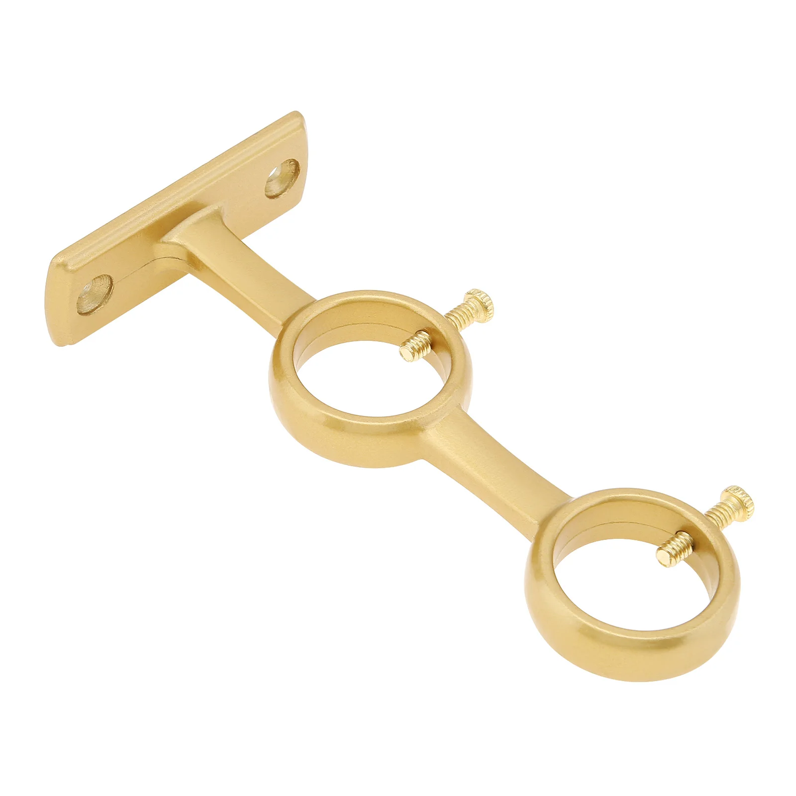 1Piece Curtain Rod Bracket Curtain Rod Holder Double Hole Hooks Aluminum Alloy Base Thickened Hook for Room