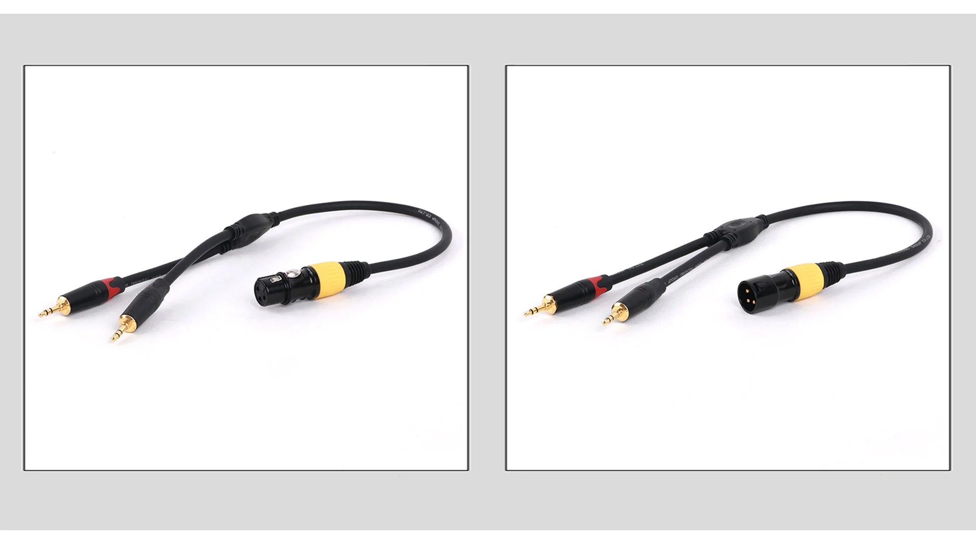 0,3 m 0,5 m 3-poliges xlr-Buchse/Stecker auf zwei 3,5mm 1/8-Zoll-Stereo-Stecker und-Splitter-Mikrofon kabel für Mixer-Lautsprecher verstärker – Detail 6