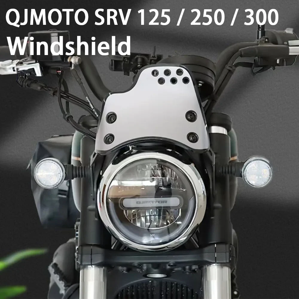 

New Motorcycle Accessories Fit QJMOTO SRV300 Retro Style Windshield Apply For QJMOTO SRV300 SRV125 SRV250 SRV 125 / 250 / 300