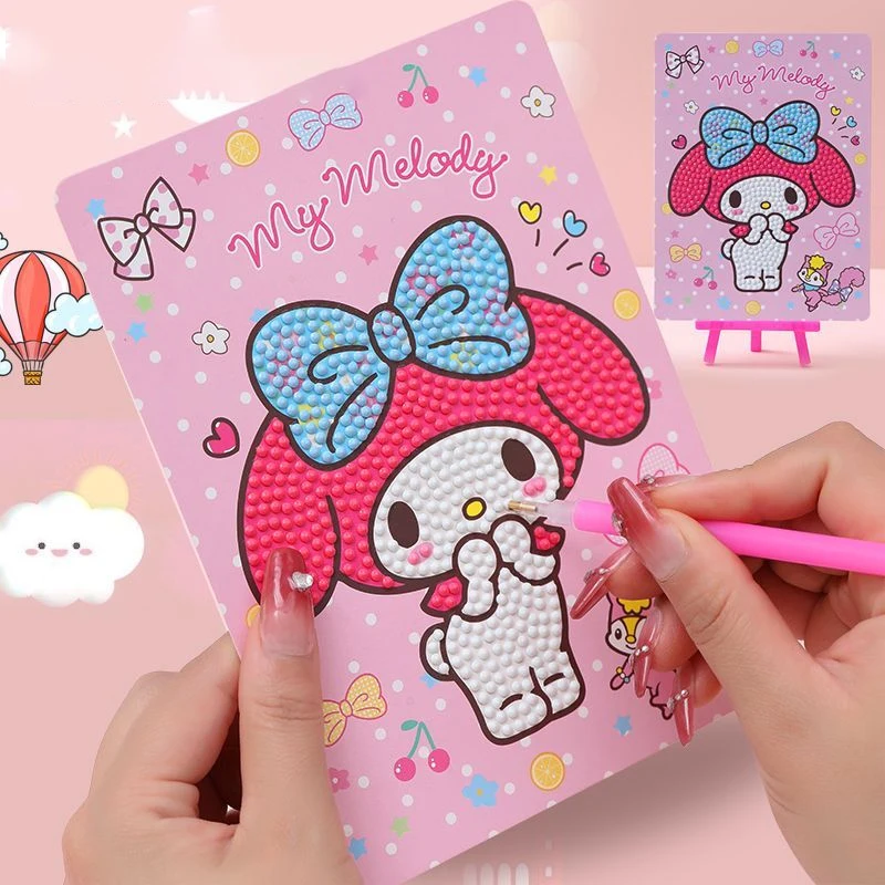 

Kawaii Sanrio Cinnamoroll Hello Kitty Kuromi аниме алмазная живопись ручной работы Сделай Сам Вышивка плитка украшение для дома подарок для детей