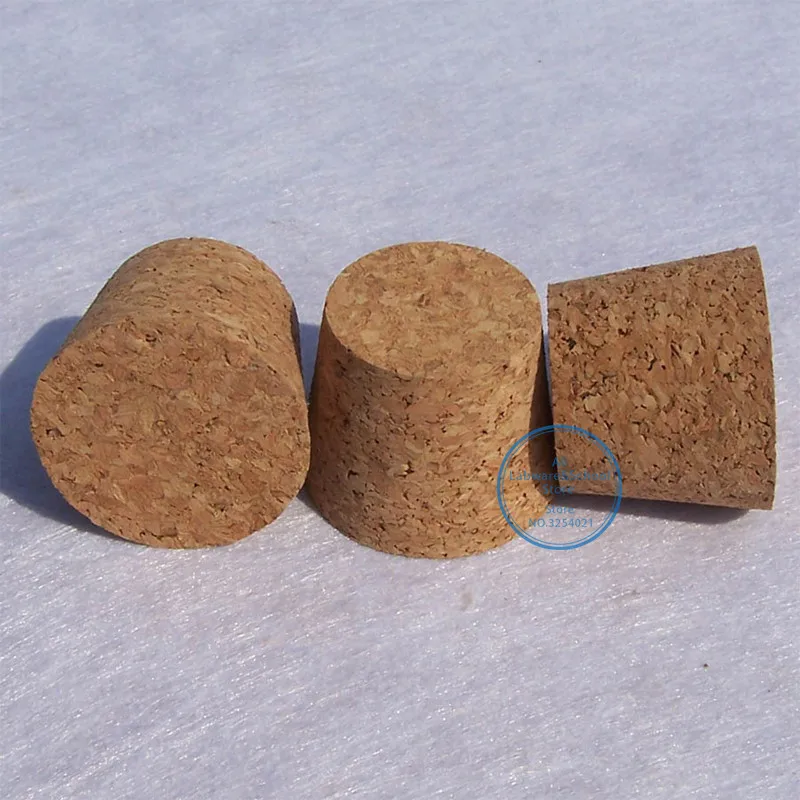 43*33*35mm Lab Wooden Corks Test Tube Stoppers Tea Jar Cover Wine Glass Bottle Plugs for School Experiment or household
