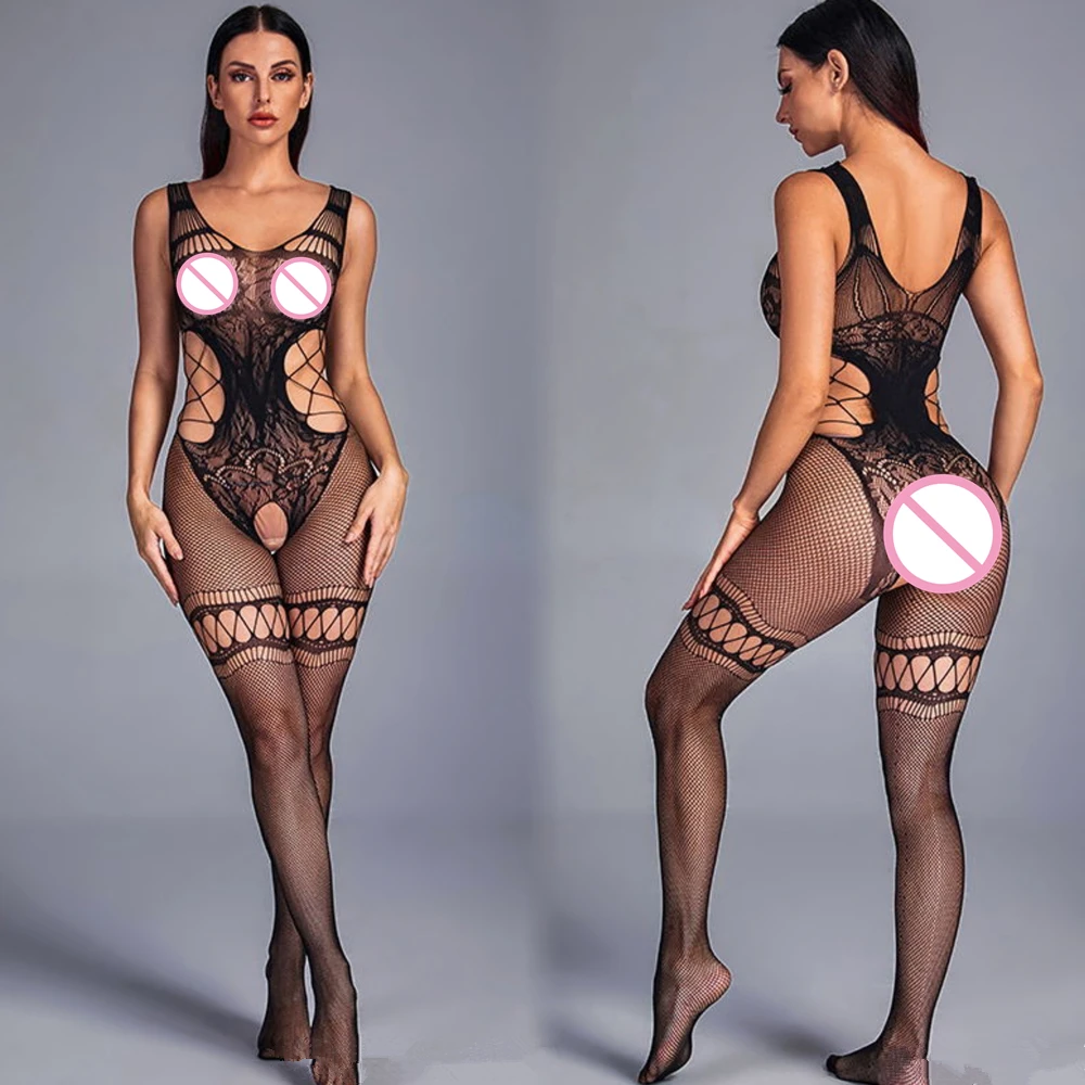 

Fashion Girl Wear Sexy Fishnet Full Body Stockings Costumes Ladies Mesh Tights Lingerie Bodysuit Nightwear Women Erotic Jumpsuit