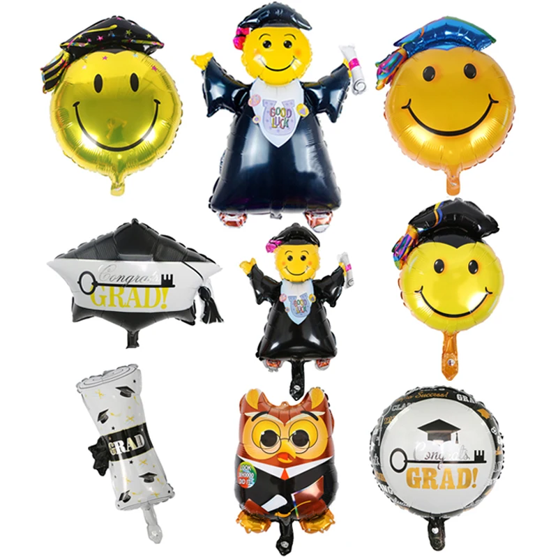 

Good Luck Graduate Foil Balloons Doctorial Hat Helium Ballons Graduation Ceremony Party Decorations Graduation Party Supplies
