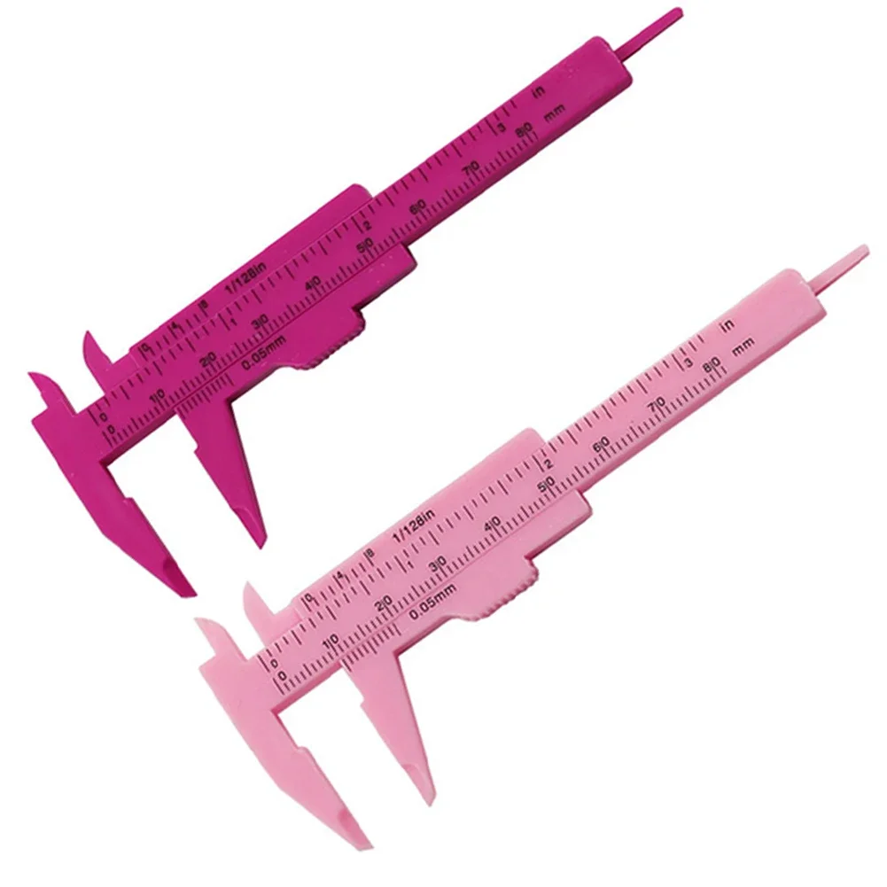

0-80mm Sliding Vernier Caliper Plastic Gauge Caliper Double Scale Ruler For Jewelry Measurement School Students Measuring Tools