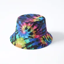 

Fisherman Hat Reversible Tie Dye Tree Bucket Hats For Women Men Street Hip Hop Bucket Cap Vintage Hip Hop Printed Fishing Hat