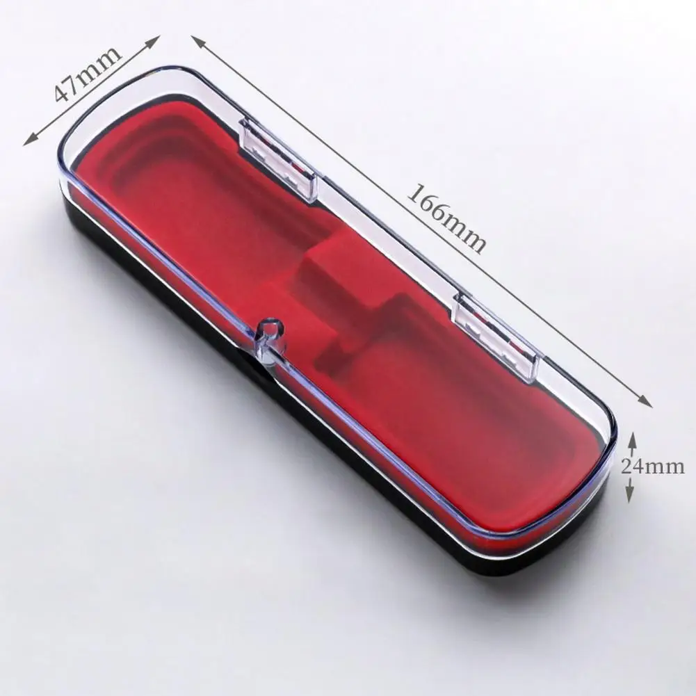Pen Holder Stationery Organizer Stationery Storage Box Pen Pencil Case Luxury Fashion Magnet Lid Transparent Pen Case Single/Double Fountain Pen Magnetic Closure Stationery Gifts Box Storage