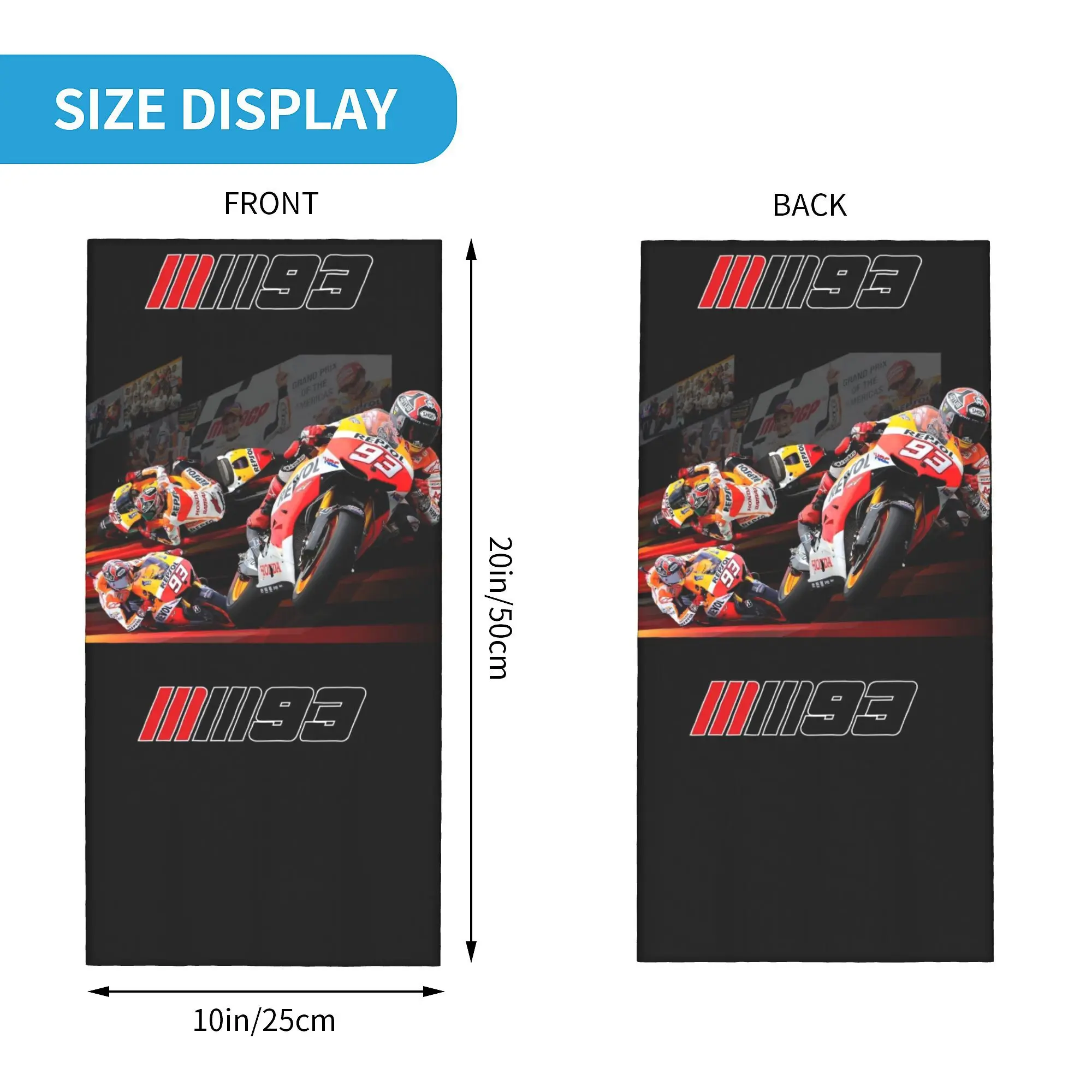 Motorcycle Racing Marquezes Bandana Neck Gaiter UV Protection Face Scarf Cover Men Women Headwear Tube Balaclava
