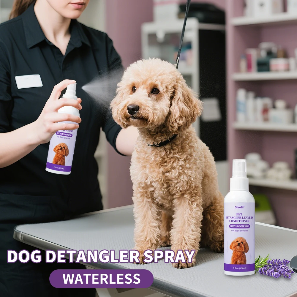 Pet Softness Solution Spray with Lavender Essence for Dogs and Cats Coat Conditioning and Shine Care
