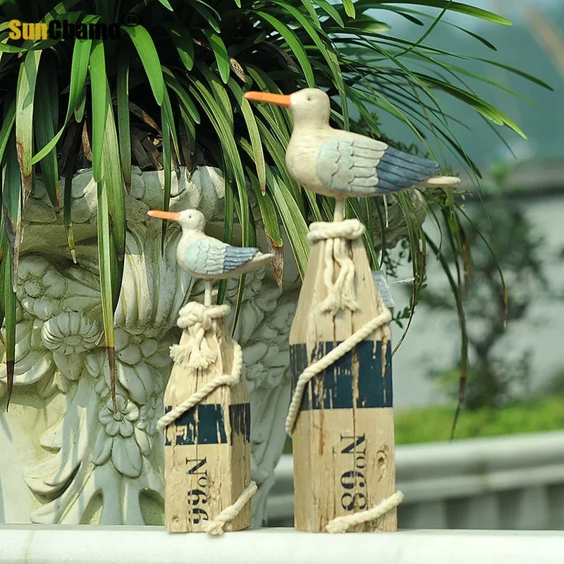 Gabbiano Mobile Con Elica ART-CRAFT - Decorazione Legno Per Esterni, 90cm