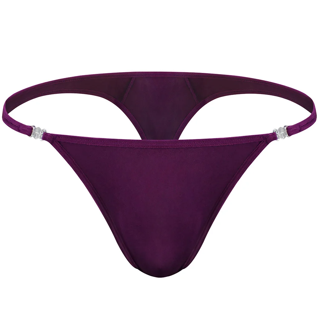 Thongs Men's Underwear T Back G String Briefs Sexy Breathable Solid Lingerie Jockstrap