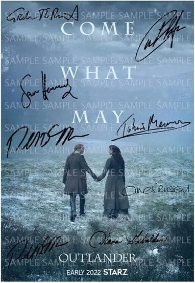 

OUTLANDER CAST SIGNED TV SHOW SEASON Print Art Canvas Poster For Living Room Decor Home Wall Picture