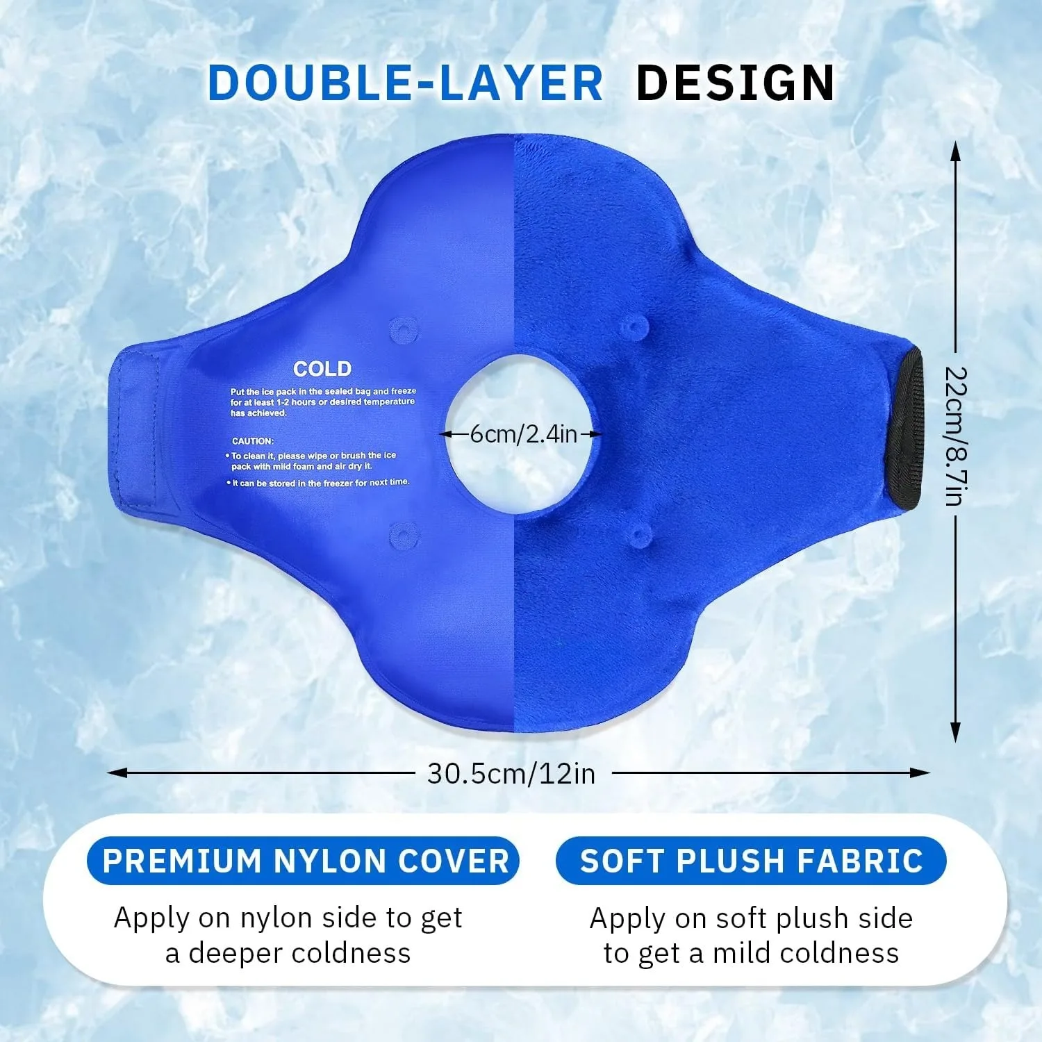 Ice Pack for Knee Pain Relief Reusable Gel Ice Wrap for Leg Swelling Replacement Surgery Cold Compress Therapy for Arthritis