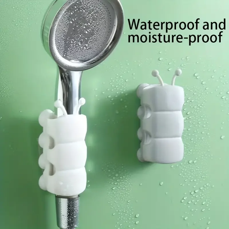 Description Picture 4 of item2Pcs Suction Cup Brackets Removable Silicone Shower Head Holder Wall Mount Hower Head Storage Shelf Rack Bathroom Supplies