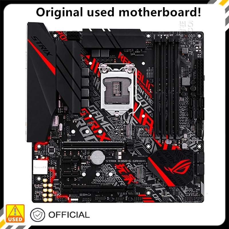 

Материнская плата B360G для STRIX, игровая оригинальная б/у Материнская плата Intel B360 64 Гб DDR4 LGA 1151 i7/i5/i3 USB3.0 SATA3