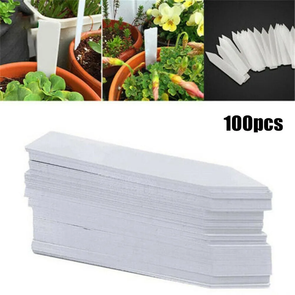 100pcsPlasticPlantLabelsReusableGardenPlantsMarkerWaterproof