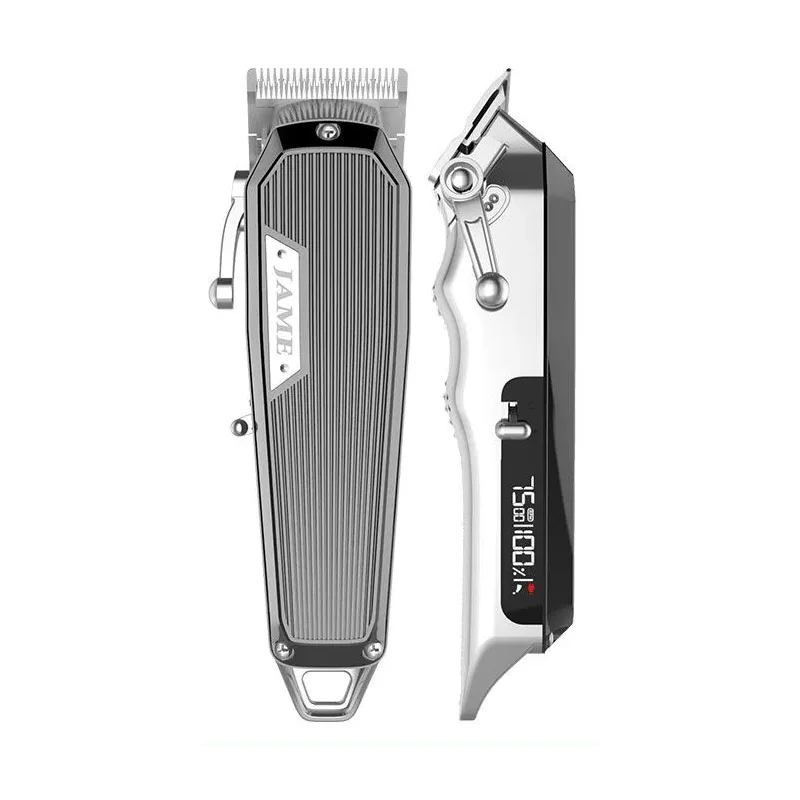 Máquina de Corte Ajustável do Cabelo para Homens Aparador Profissional do Cabelo Todo o Aparador do Cabelo do Corpo do Metal 7500rpm Máquina Recarregável do Cabelo