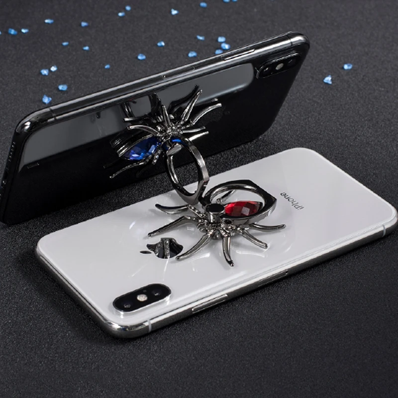 Luxury Diamond Spider Ring Phone Holder - 360° Rotating Grip and Stand