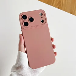 Luxury Shockproof Silicone Phone Case - Soft TPU Protective Cover Promotion - iPhone 16 (Sand powder)