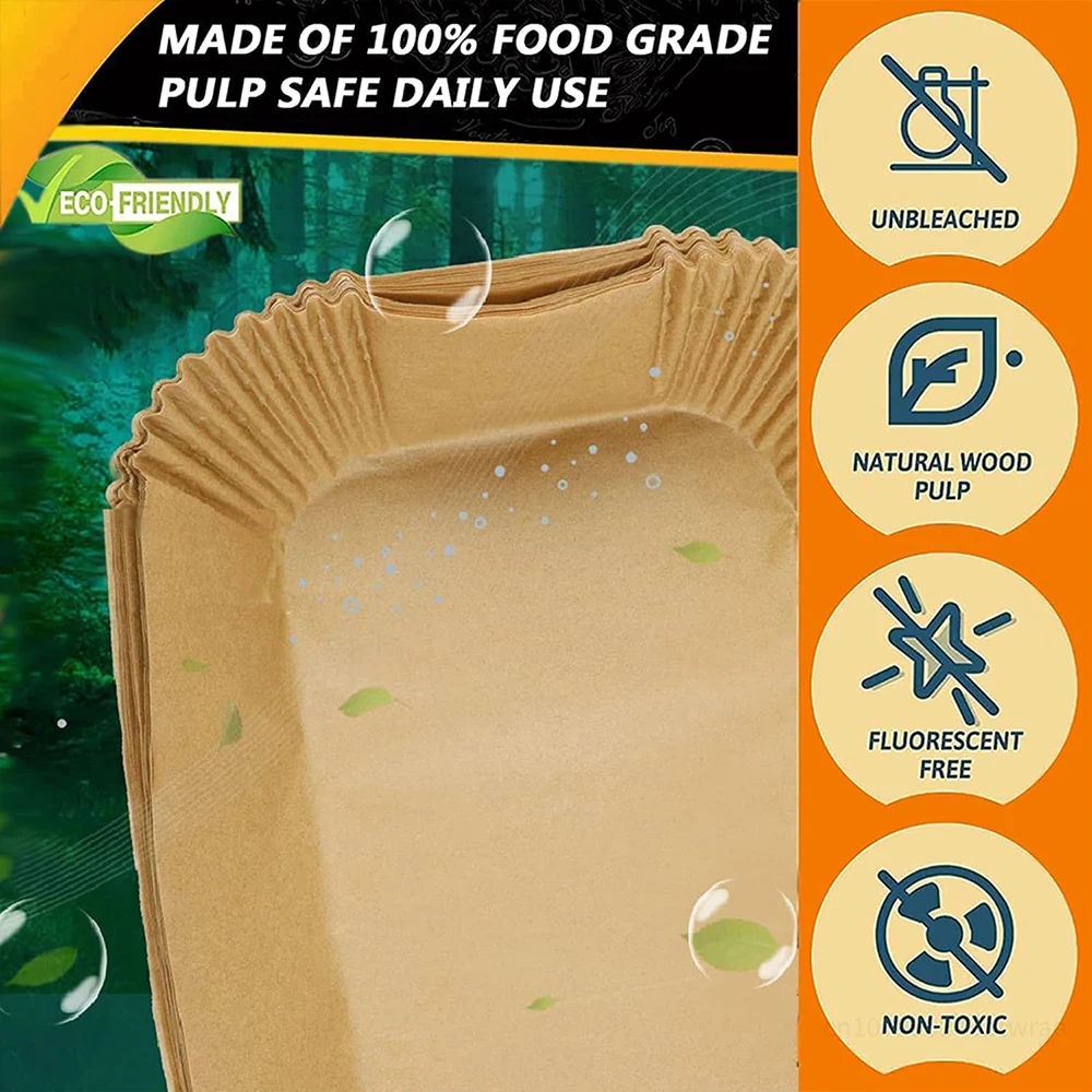 Rectangle Disposable Air Fryer Paper Liner 6