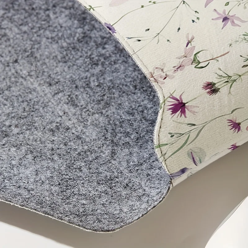 Floral print pattern laptop bag with soft laptop fabric cover, suitable for laptop soft cover storage and tablet storage bag