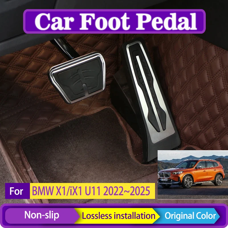 

Car Foot Pedal Fit For BMW X1 iX1 U11 2022 2023 2024 2025 Aluminum Alloy Rest Pedal Brake Accelerator Pad Styling Car Acessories