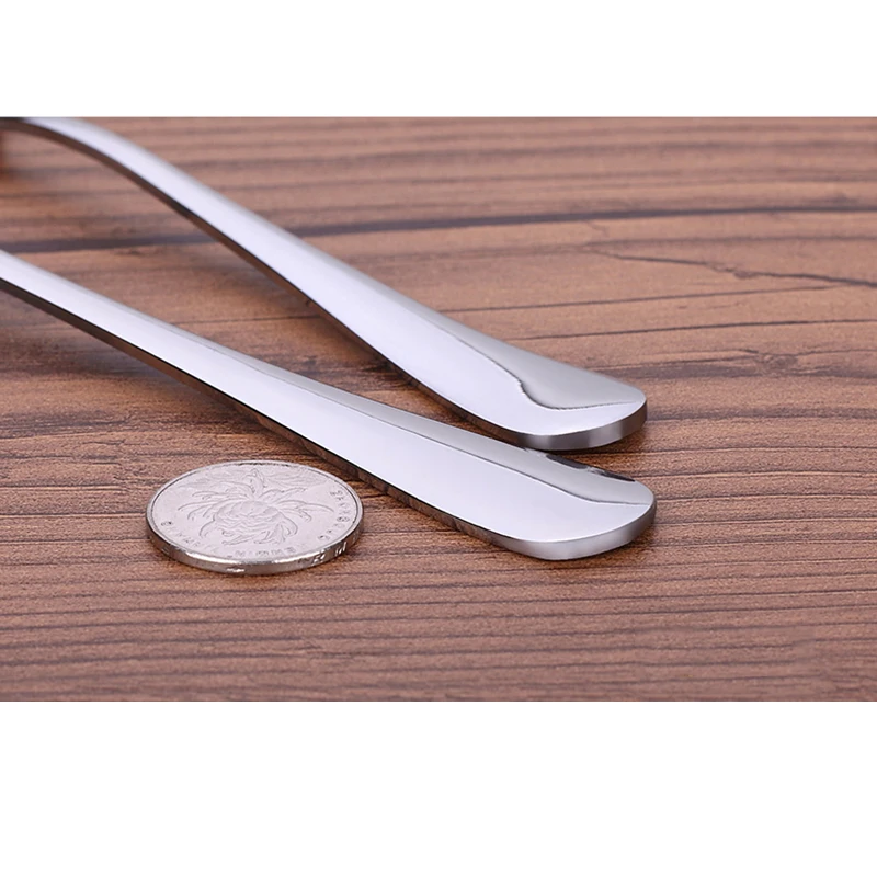 Thickened Lengthened Long Handle Stir Spoon Coffee Spoon Ice Cream Honey Dessert three size optional Stainless Steel stainless steel spoon