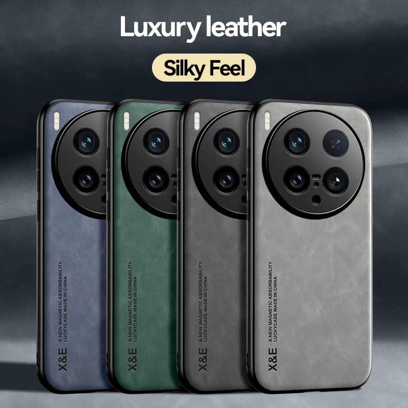 Enhanced Retro Magnetic Suede Leather Shockproof Matte Silicone Soft Case