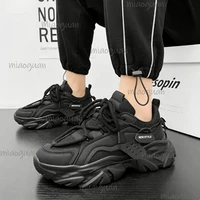 Chaussures de sport décontractées respirantes à semelle épaisse pour hommes, chaussures de course en plein air, chaussures de tennis quatre saisons, semelles souples confortables pour hommes 1