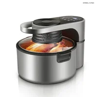 Multi-function visual air fryer. Touch control. Automatic intelligent rotary. Large capacity. Electric fryer and air fryer oven. 1