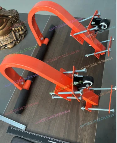 תומך בטיחותי לסולם ישר עם תוספת אנטי סליפ לכל סוגי הסולם