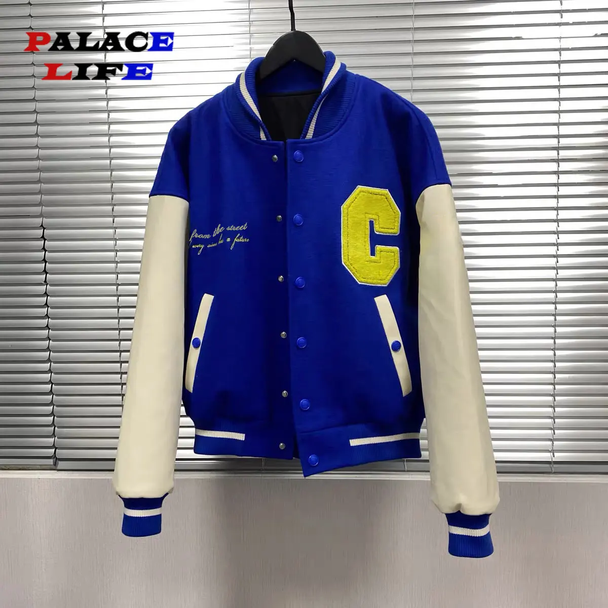 

Vintage Letter Clouds Patch Embroidery Patchwork Jacket Men Autumn Windbreaker Coat Harajuku Couple Baseball Jacket Hip Hop 2022