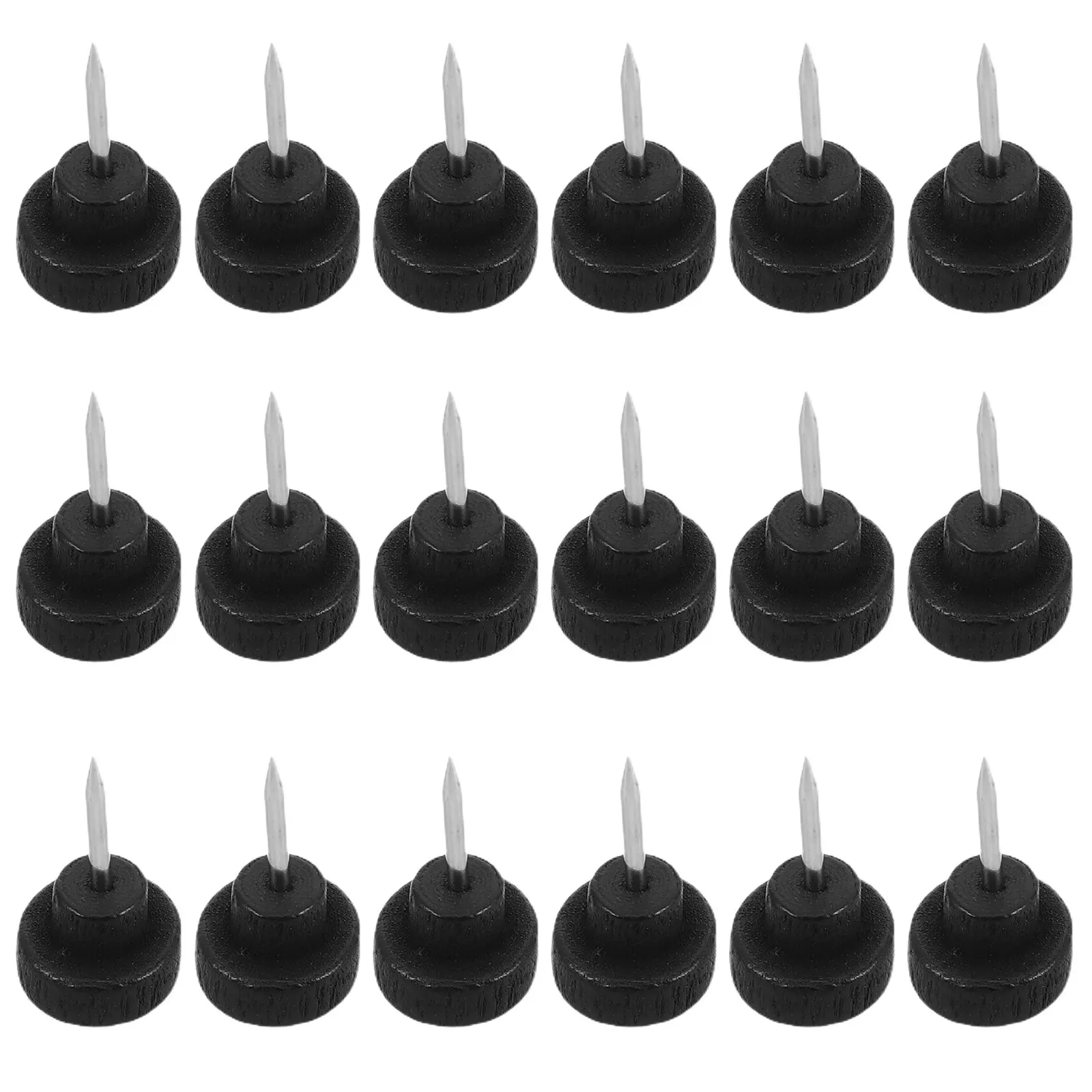 100개 나무 푸시핀, 플랫 헤드 천연 나무 핀, 사진 홀더, 메모, 벽 장식, DIY 공예, 사무용품, 코르크 보드용