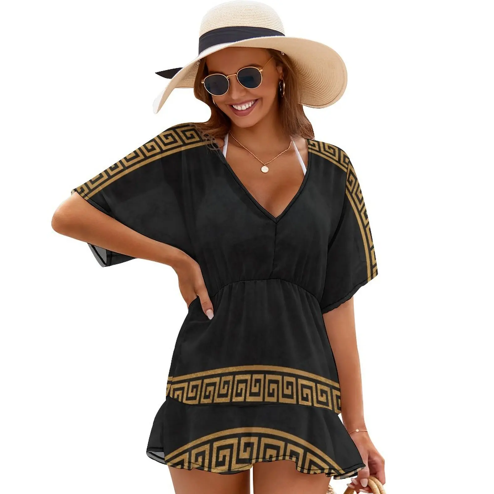 

Great Greek Pattern Cover Ups summer dresses Elegant gowns Dress women elegant women's dresses for wedding