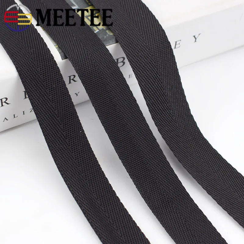 1 Inch Wide Polypropylene Webbing Black Nylon Strap 10/20/30/40 Yard