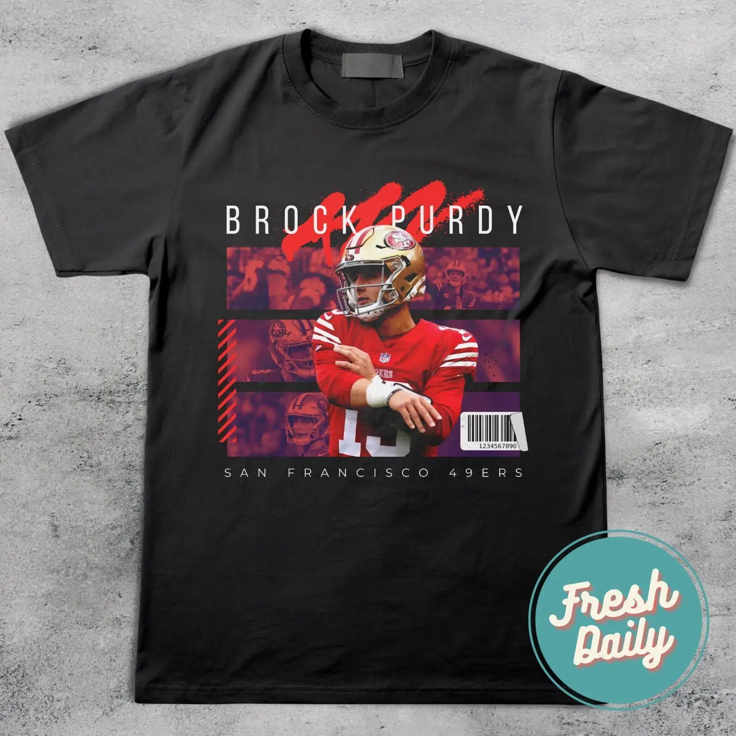 Brock Purdy Maglietta Unisex Niners Sf 49Ers Maniche Lunghe O Corte