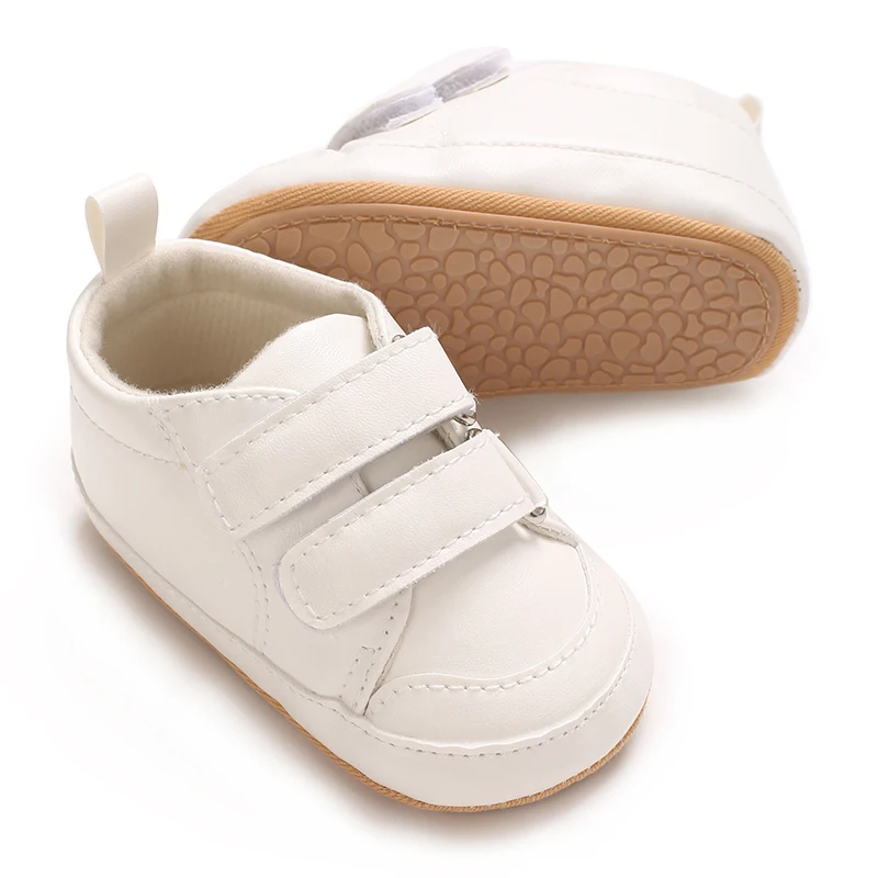 Baby shoes spring and autumn 0-1 year old soft soled anti slip learning shoes fashionable and versatile white Walking Shoes 3
