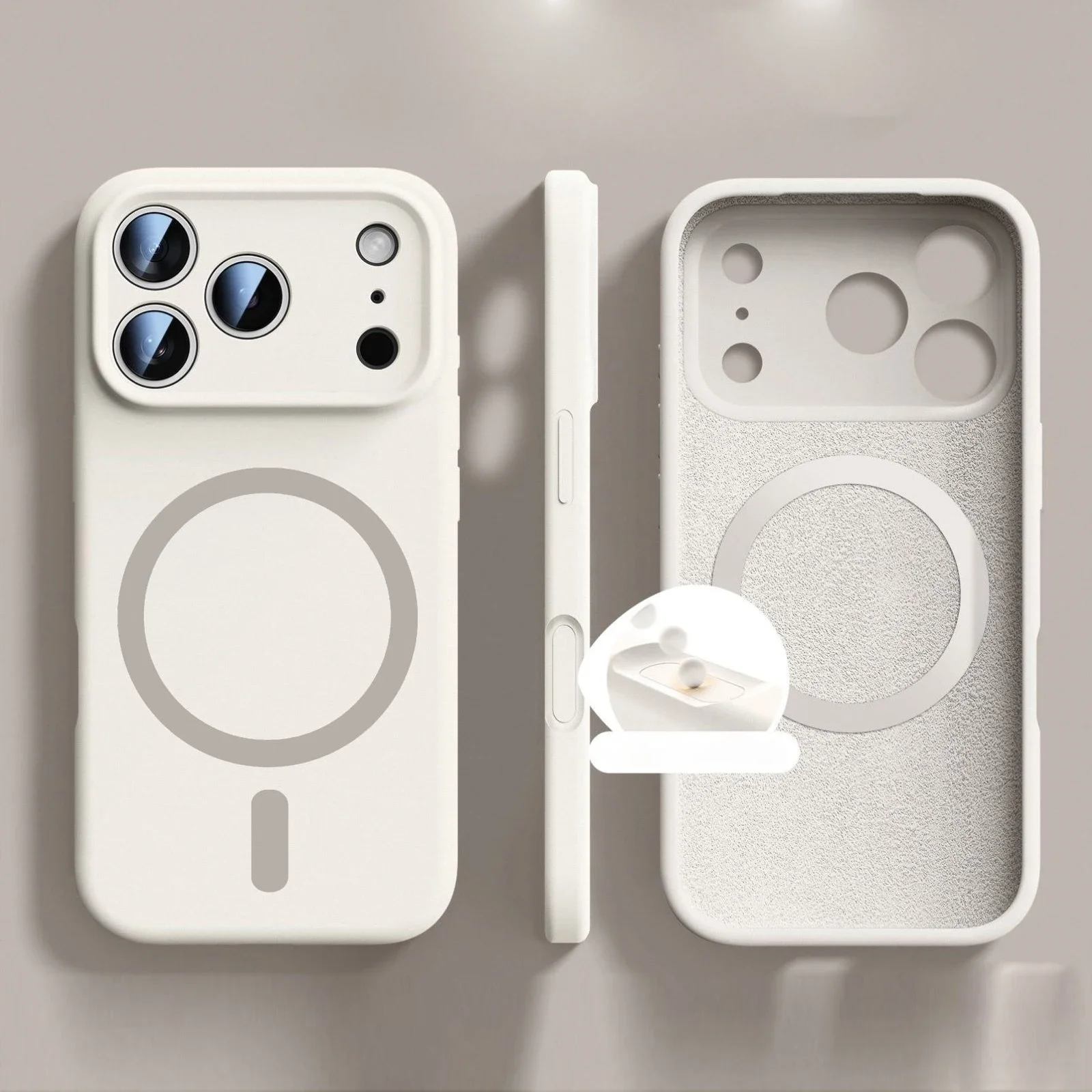 Premium Air Liquid Silicone Soft Cover with Wireless Charging Capability