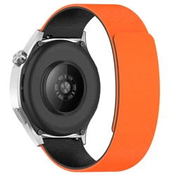 Magnetic Silicone Watch Strap - Universal Fit, Multiple Sizes for 18mm (Orange black)