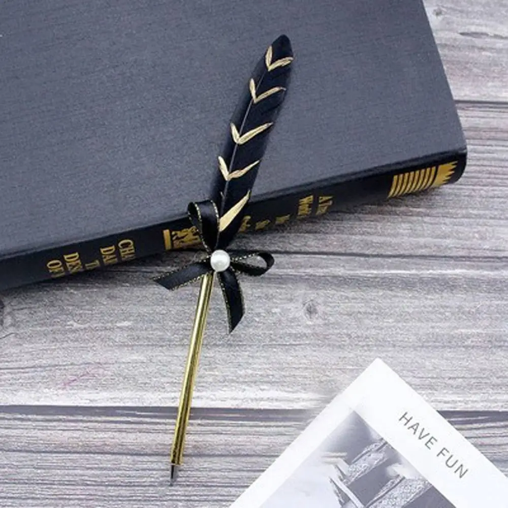 Ballpoint Pen Multifunction Ballpoint Pen Ball Point Pen European Style Vintage Feather Pen Ballpoint Pens Silver Quill Pen Ballpoint Christmas Gift Writing Tool Novelty Feather