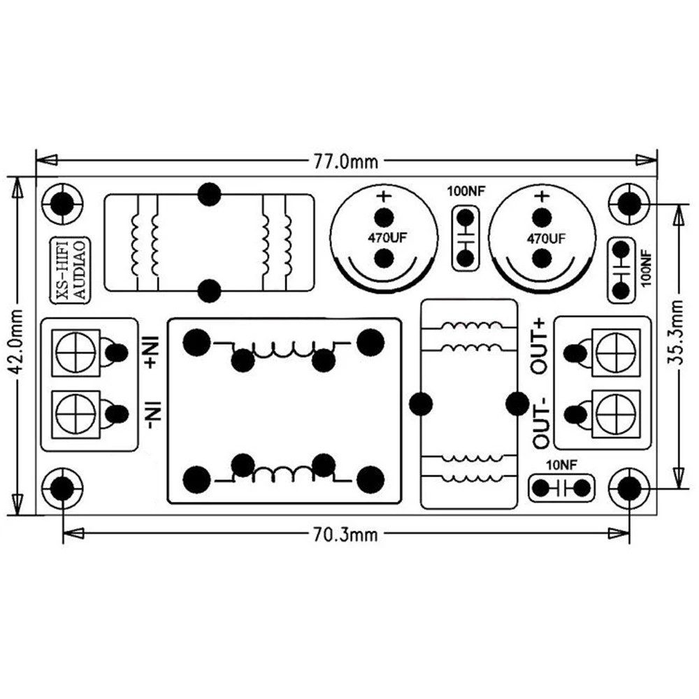 High-Power DC 50V Amplifier Rectifier Filter Board