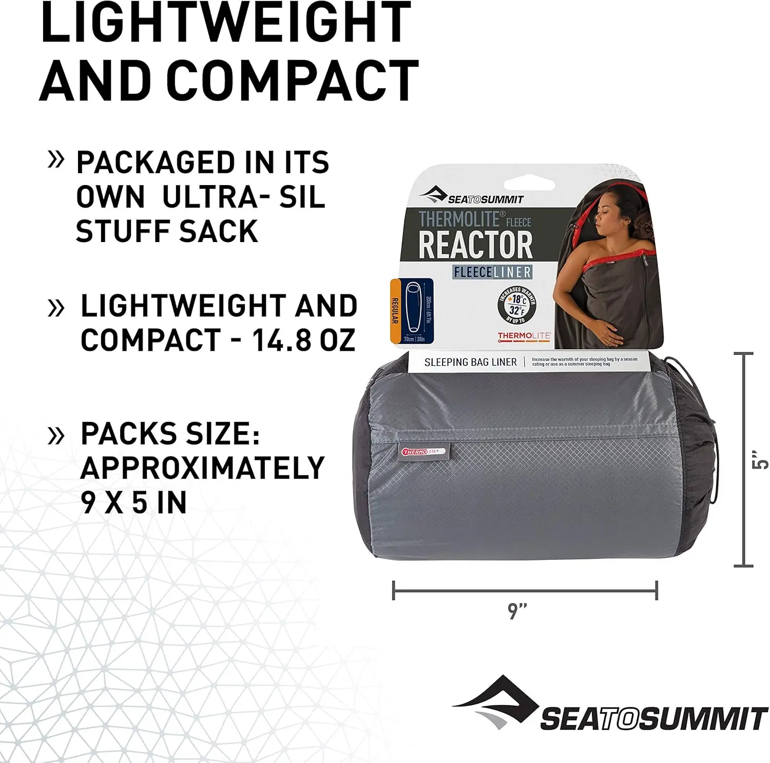 to Summit Reactor Insulated Sleeping Bag Liner, Fleece (79 x 28)